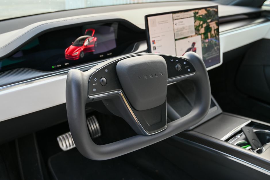 autobahn high speed ev sedan interior hud